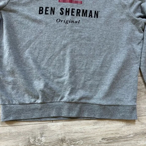 Ben Sherman Men’s Crewneck Sweatshirt Gray Large - Picture 2 of 6